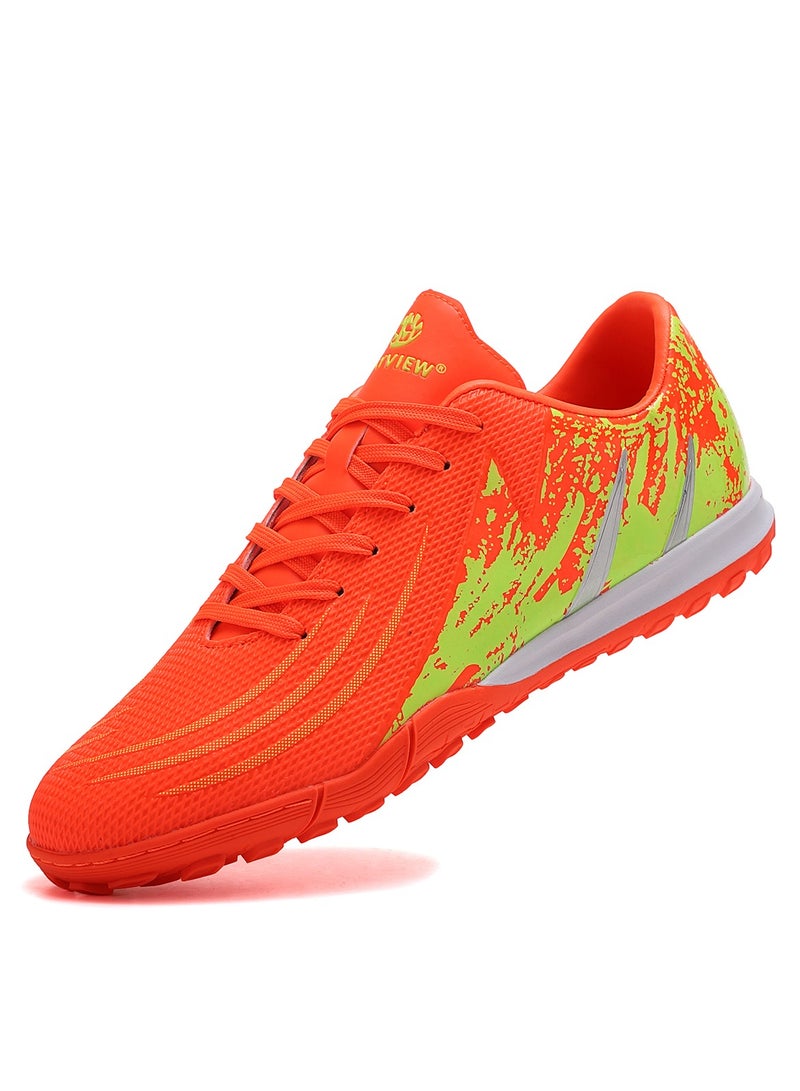 Sky View Men's And Women's Soccer Shoes Cleats Professional IC/IN Low-Top Athletic Turf Football Shoes Outdoor/Indoor Professional Futsal Football Training Sneakers For Unisex  - Image 1