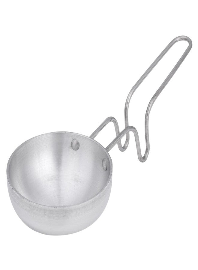 DESCTIDY Aluminium Small Tadka Pan with Stainless Steel Handle (Size- 12 cm Dia) -Silver Pack of 1 - Image 1