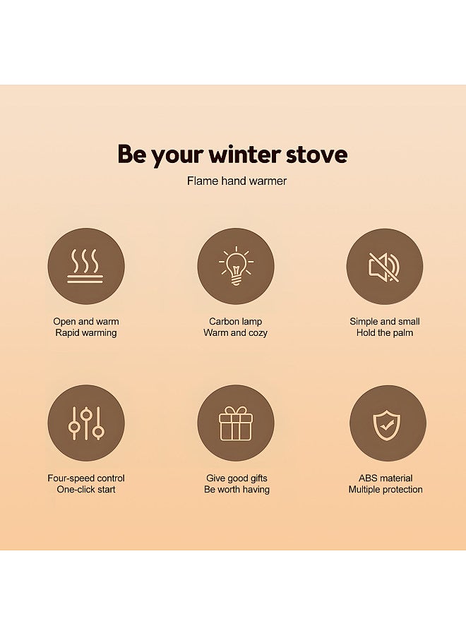 Hand Warmers Rechargeable 1 Pack 2000mAh Electric Portable Pocket Heater 4 Temperature Adjustment LED Display USB Type-C Reusable Hand Warmers  - Image 2