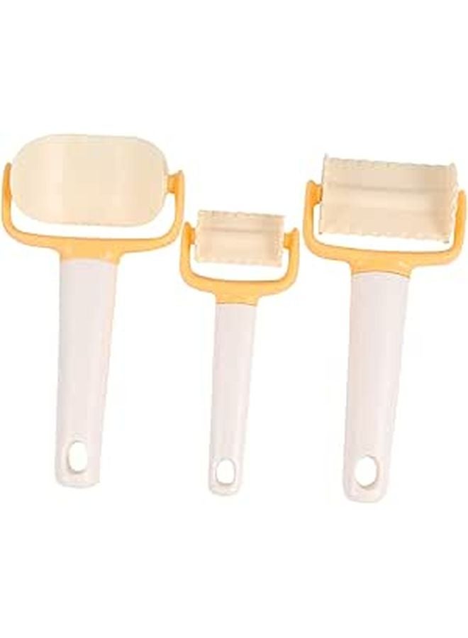 3 Piece Plastic Cookie Mold Set Rolling Biscuit Cutters For Baking Fondant - Image 1