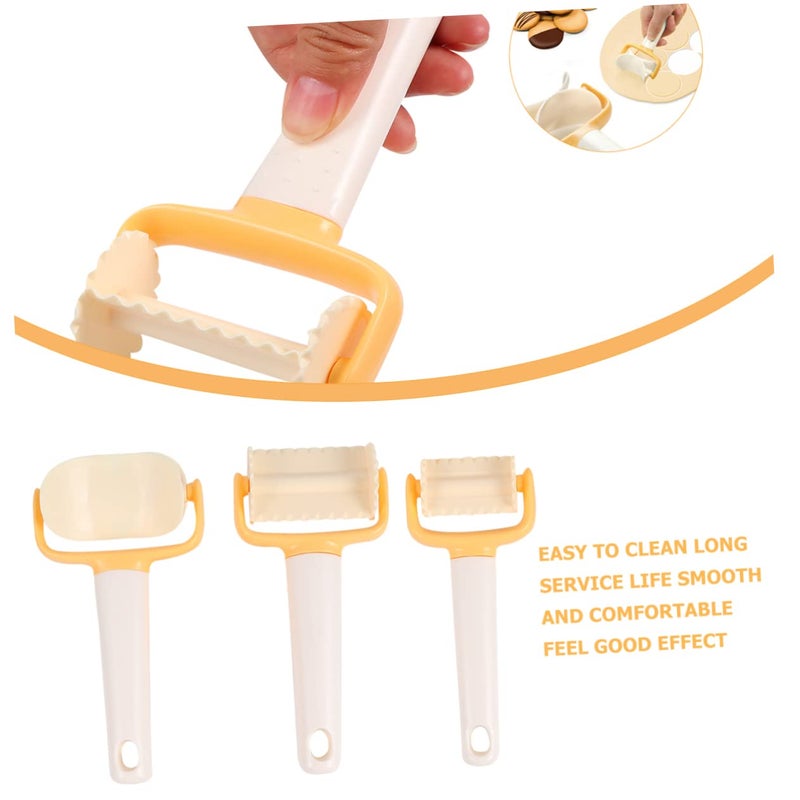 3 Piece Plastic Cookie Mold Set Rolling Biscuit Cutters For Baking Fondant - Image 3