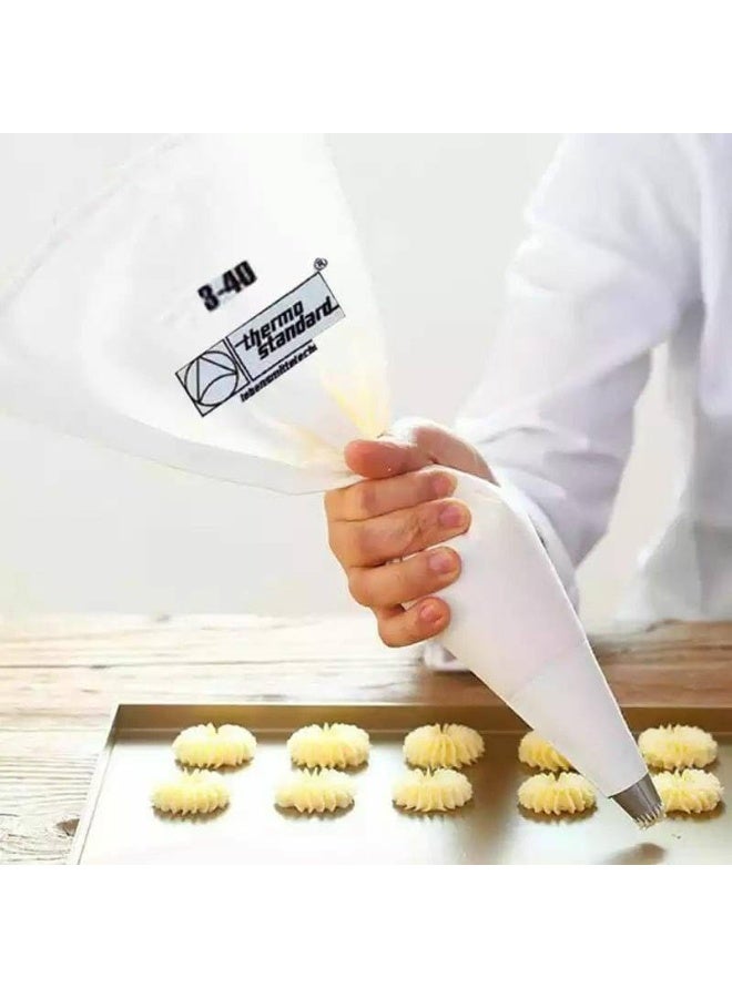 كيس حلواني مع أقماع تزيين – أداة عملية لإعداد وتزيين الكيك والحلويات بدقة وسرعة H - Image 3