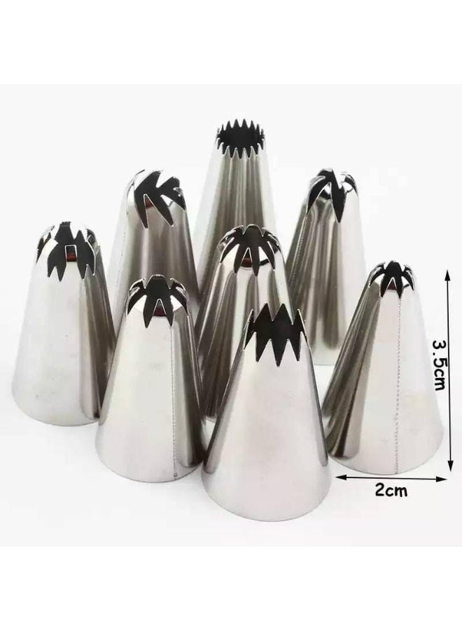 كيس حلواني مع أقماع تزيين – أداة عملية لإعداد وتزيين الكيك والحلويات بدقة وسرعة H - Image 2