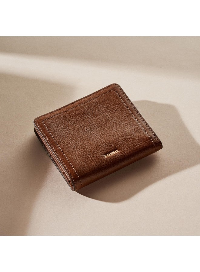 FOSSIL محفظة نسائية جلدية بنية من فوسيل - Image 5