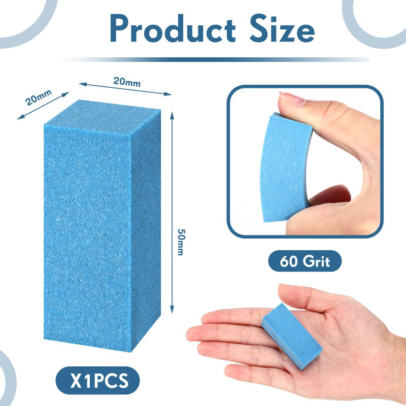 Batiyeer Soft Gummy Stone for Skis, Grinding Rubber Gummy Abrasive Block Stone, Snowboard Ski Equipment for Removing Rust and Burrs, 50 x 20 x 20 Mm, 60 Grit(Gray) - Image 3