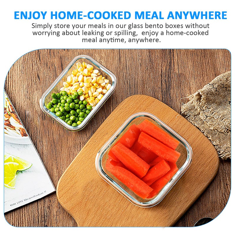 KOMUEE 24 Pieces Glass Food Storage Containers Set,Glass Meal Prep Containers-Stackable Airtight Glass Storage Containers with lids,Freezer, Microwave, Oven Safe,Blue - Image 5