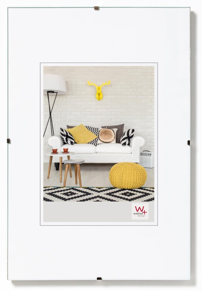 PICTURE FRAME CLEAR GLASS20 X 25 CM FRAMELESS PICTURE HOLDER RB025K