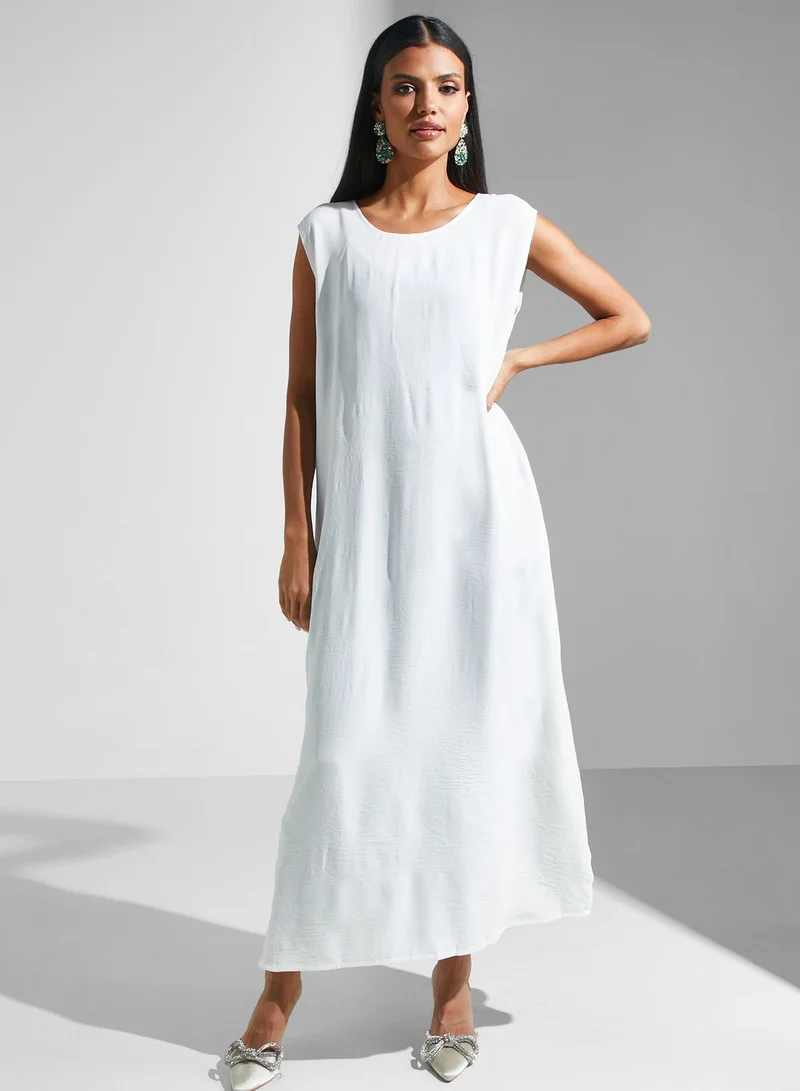 hayas closet Flared Sleeve Open Abaya