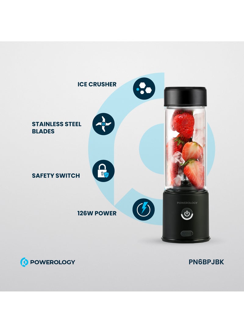 باورولوجي عصارة محمولة جديدة ذات 6 شفرات سعة 450 مل بقوة 126 وات  - Image 2