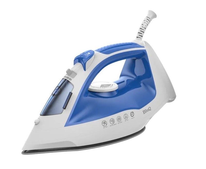 BluQ Steam Iron ceramic coating Auto drip Auto- shut Off Self Cleaning 2400 W