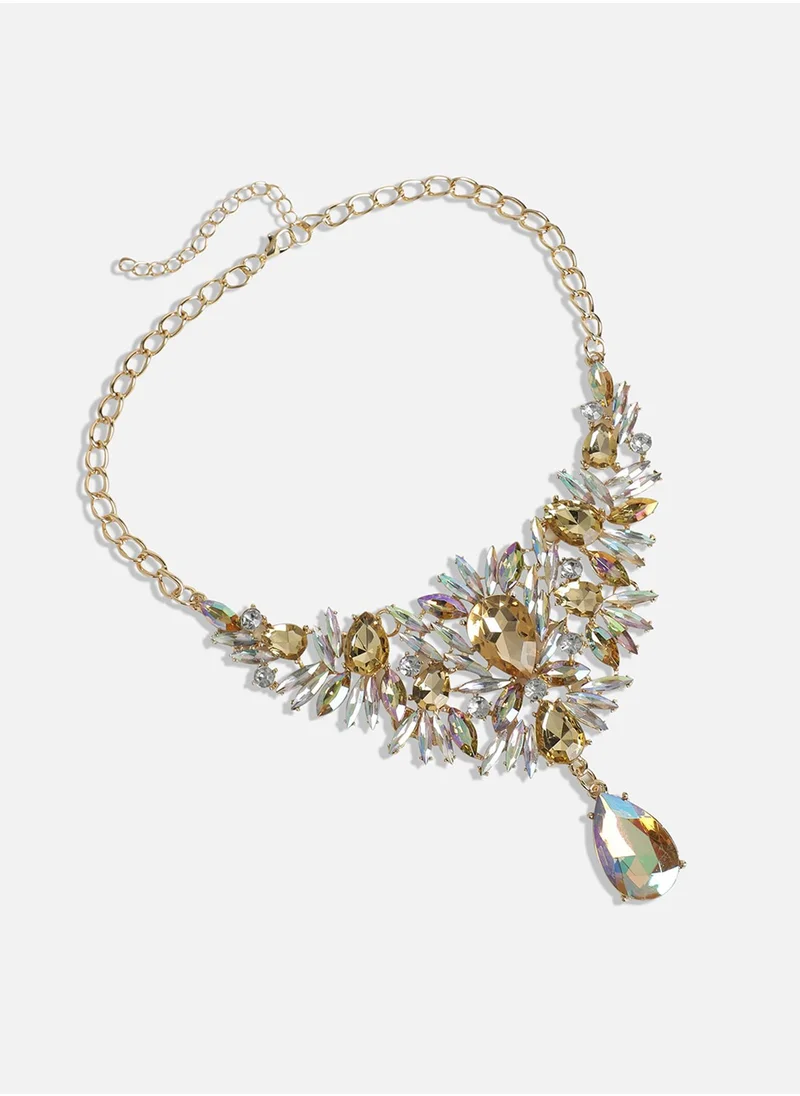 سوهي Crystal Stone Drop Necklace