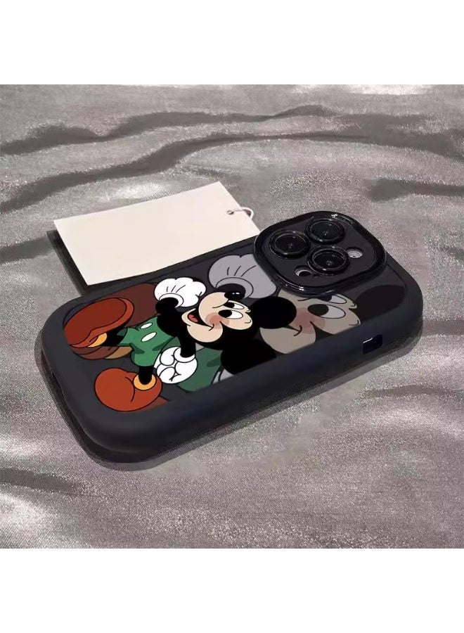 NIBEMINENT Cartoons Mickey Mouse Protective TPU Case Cover For iPhone 16 Pro, Black