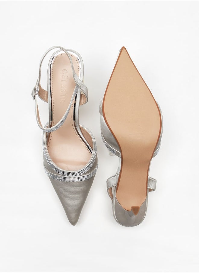 Celeste Womens Slingback Pumps with Stiletto Heels  Ramadan Collection  - Image 4
