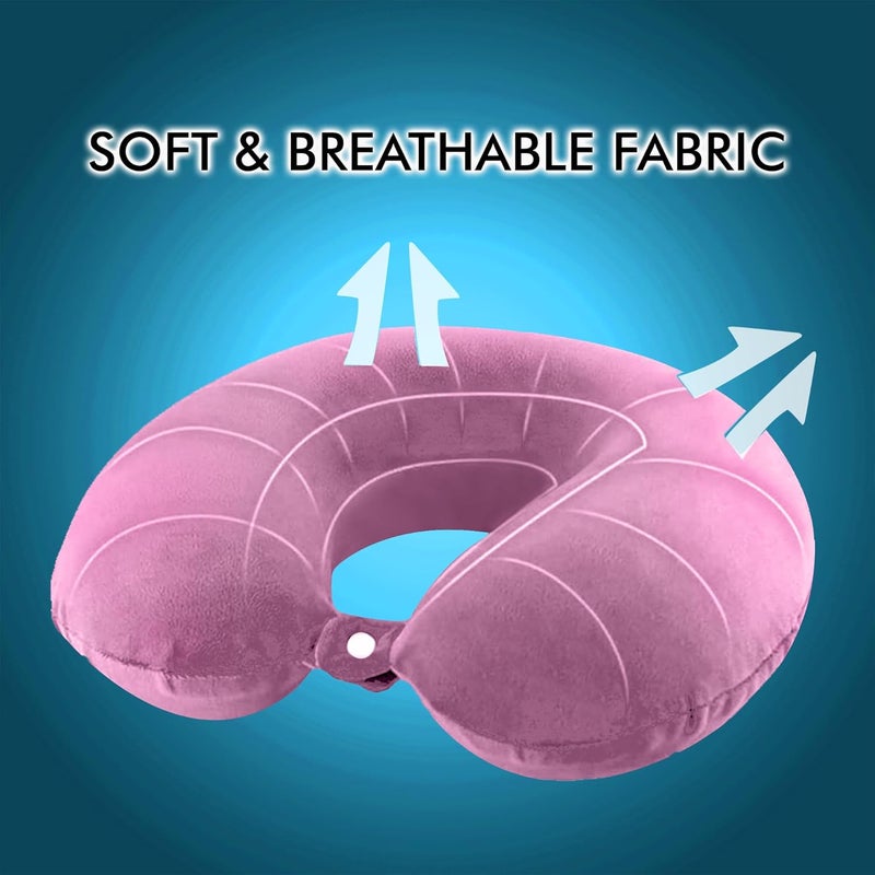 GREELI Neck Pillow for Travelling Luxurious Airplane Travel Pillow Head Rest Neck Holder Pillow Combo with Premium Eye Mask & 5 Years Warranty - Image 4