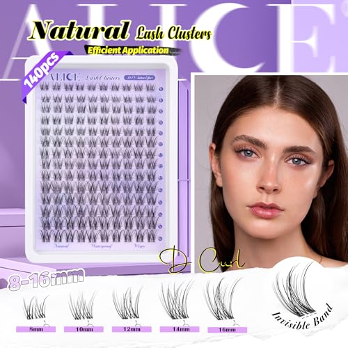 Alice Lash Clusters Natural Lash Extensions Invisible Band Waterproof 8-16mm Cluster Eyelash Extensions Wispy Eyelash Clusters Individual Lashes Cluster Lashes by ALICE - Image 2