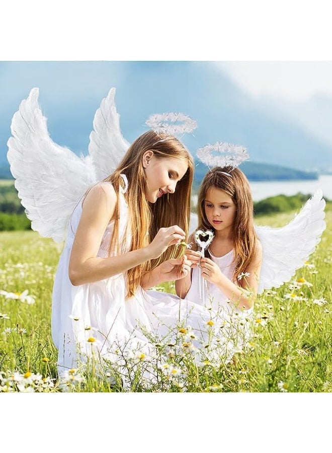 3-Pack Cosplay Costumes for Kids with Wings and Headband, Magic Wand, Props for Stage Cosplay Party Halloween (B) - Image 4