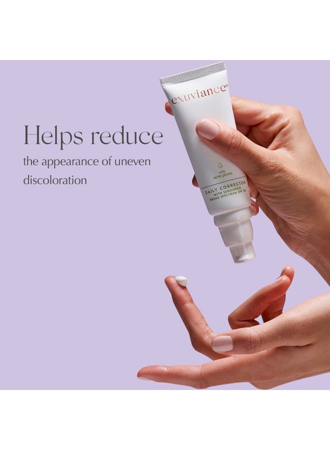 Exuviance Daily Corrector with Sunscreen Broad Spectrum SPF 35, Dark Spot Minimizer & Face Moisturizer, Non-Comedogenic, Non-Acnegenic. Fragrance-Free, Oil-Free, 40 g. - Image 3