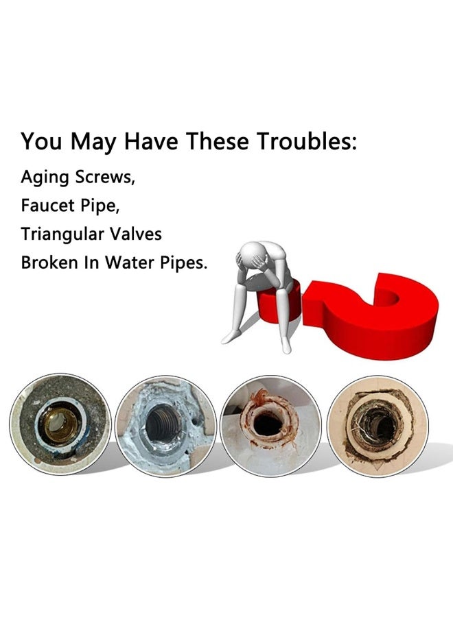 DEFAONS Broken Pipe Extractor Tool 1/2" & 3/4" Dual-End Water Pipe Screw Remover | Double-Ended Threaded Extractor for Broken Faucet Pipes, Shower Valves & Rusted Fittings | Anti-Tooth Principle Easy Removal Hand Tool for Plumbers - Image 5