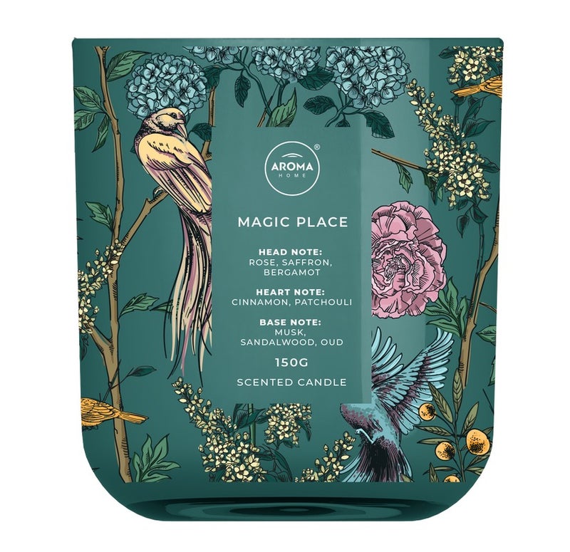 Aroma Home Wild Series Scented Candle, 150g, Magic Place Fragrance, 35 Hours Burn Time, Made In Poland (Magic Place)