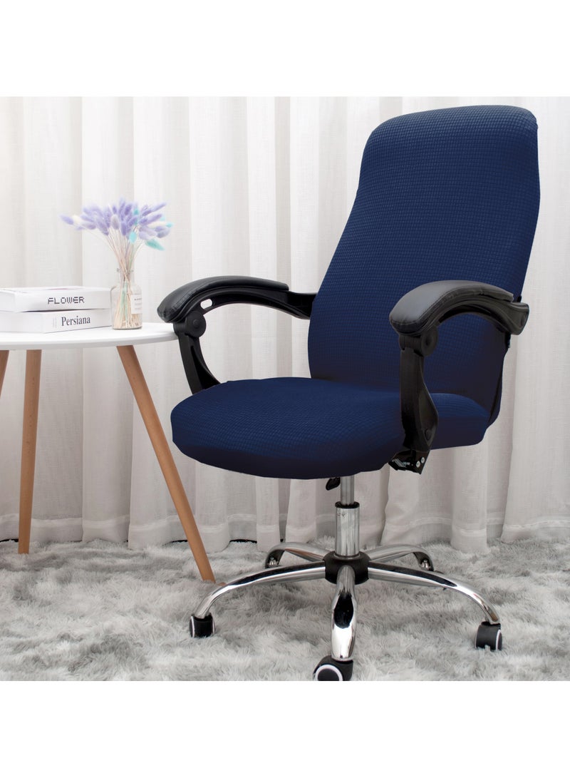 Office Chair Cover Stretch Jacquard Office Computer Chair Seat Covers Removable Washable Anti-dust Waterproof Desk Chair Seat Cushion Protectors For Office Computer Chairs(Not Chair Include) - Image 3