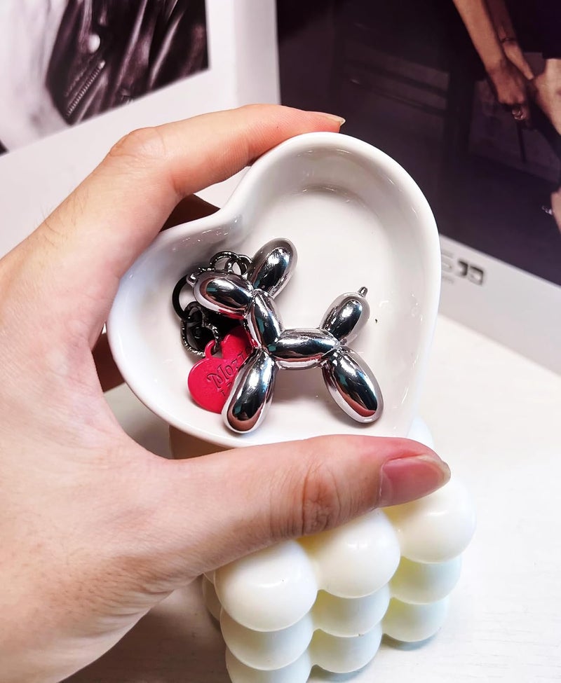 LAEKOU Jelly Balloon Dog Design Keychain for Women, Cute Girls Key Chain, Key Chains Accessories for Car Keys - Image 3