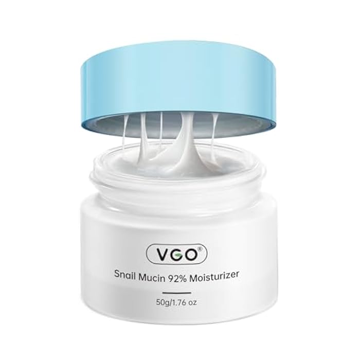 VGO Snail Mucin 92% Face Moisturizer – Anti Aging, Skin Repair & Hydrating Face Cream with Ceramide & Vitamin E, 1.76 oz - Image 1