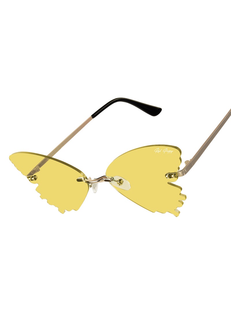 Woggles Red Pappy Strobe Yellow Butterfly Sunglasses  - Image 2
