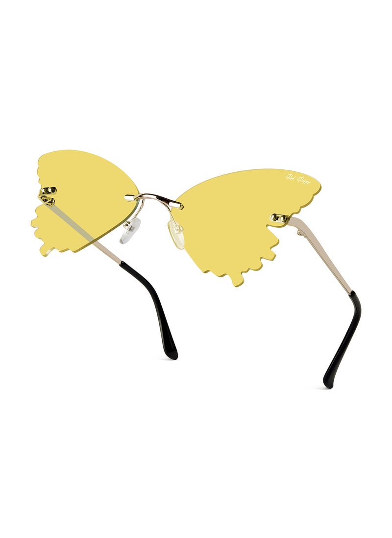 Woggles - Red Pappy Strobe Yellow Butterfly Sunglasses - Image 1