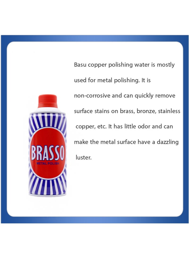 Brasso 200ml Metal Polish，Copper and Brass Polish，Copper Cleaner and Brass Cleaner，Long-Lasting Shine，Metal Polish for Tin，Chrome and More，Metal Polish - Image 2