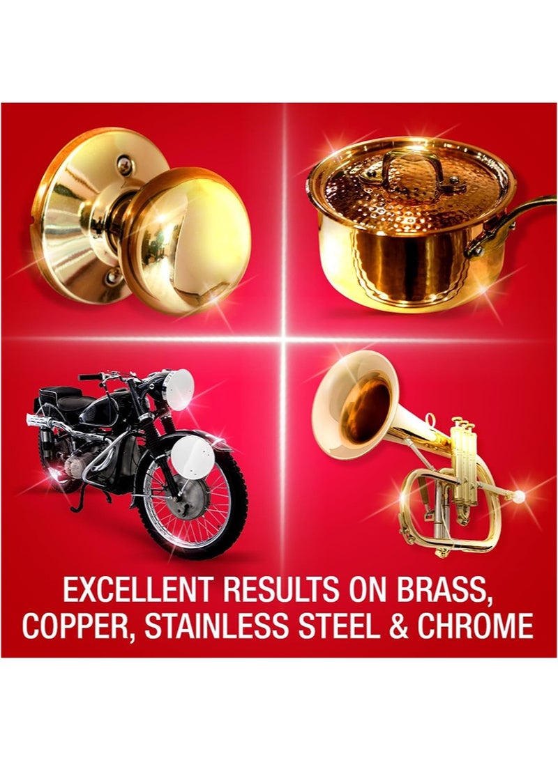 Brasso 200ml Metal Polish，Copper and Brass Polish，Copper Cleaner and Brass Cleaner，Long-Lasting Shine，Metal Polish for Tin，Chrome and More，Metal Polish - Image 5