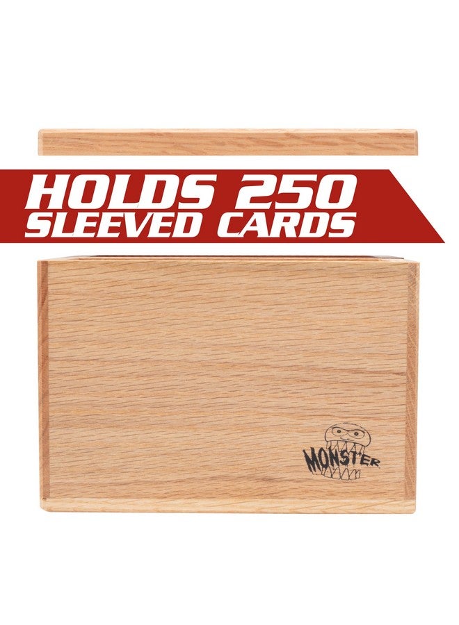 Monster Protectors Monster Wooden Double Deck Box w Strong Magnetic Lid & Security Band- Premium Holds 250 Sleeved Cards- Compatible with Yugioh, Commander Magic The Gathering MTG Sport Cards Trading TCG Game, Gift  - Image 5