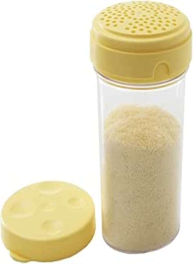 Snips Cheese Sprinkler Container with Anti-Lump System, 0.3L, Yellow, Airtight Lid, Made in Italy