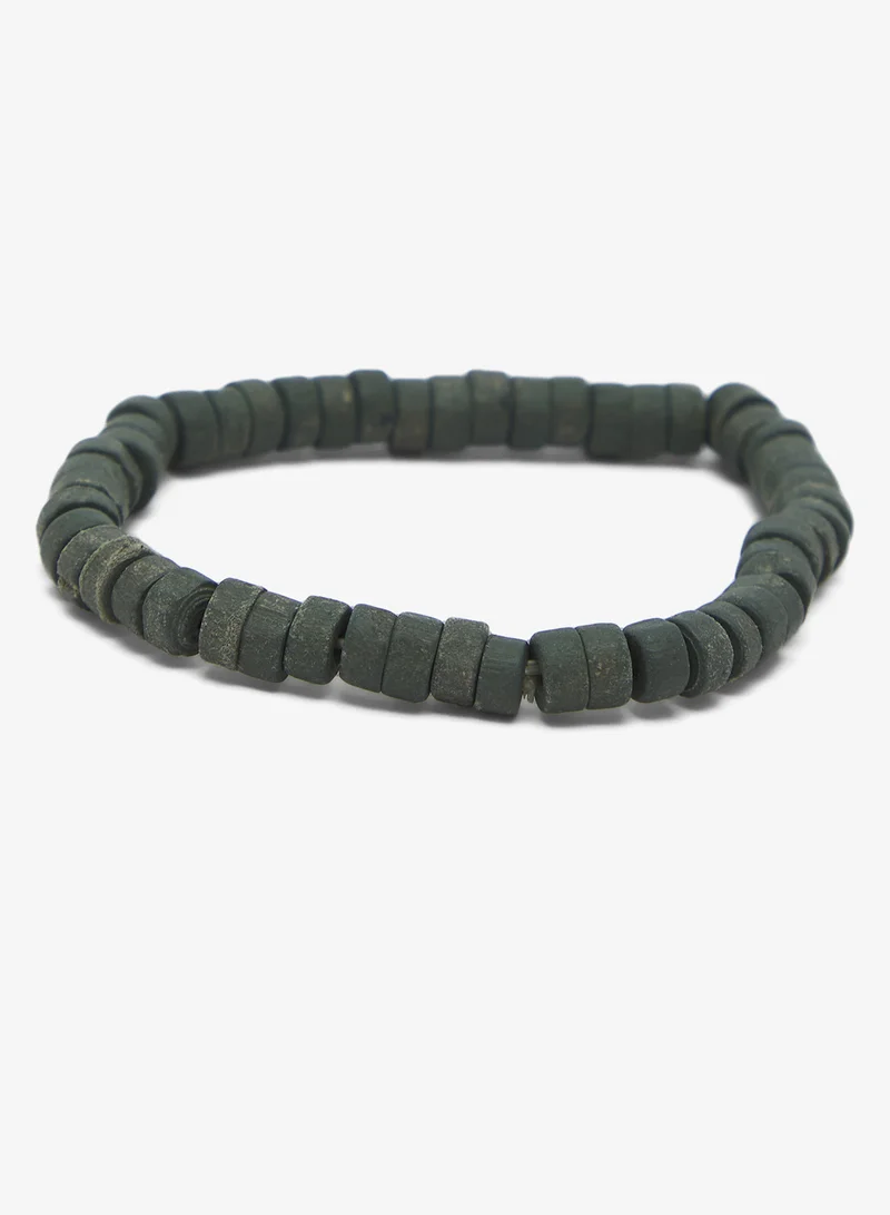 Seventy Five  Multi-Layer Beaded and Leather Bracelet for Men | Best Price UAE