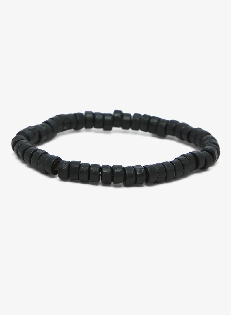 Seventy Five  Multi-Layer Beaded and Leather Bracelet for Men | Best Price UAE