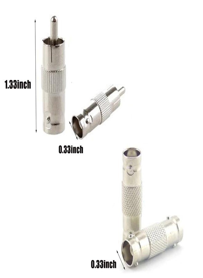 مجموعة محولات BNC مكونة من 48 قطعة، من ذكر إلى أنثى RCA، ومن أنثى إلى ذكر RCA، ومن أنثى إلى أنثى BNC، ومن ذكر إلى ذكر RCA، لتحويل موصلات الكابلات المحورية لكاميرات المراقبة الأمنية وأجهزة الراديو وكابلات التمديد. - Image 4