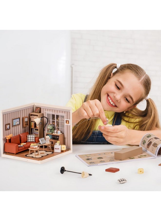 Rolife Rolife LED Building Blocks for Adults,1:24 Toy Building Sets,Model Building Kits for Kids Ages 8-12-15,DIY Miniature House Kits for Adults,Birthday Gifts Hobbies for Women Men  - Image 2