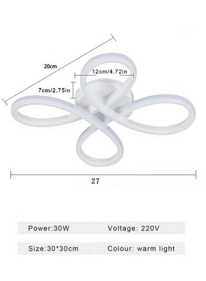 XiuWoo Creative Flower Shapes LED Light 3000K Semi Flush Mount Ceiling Light Fixture, Modern Ceiling Light for Living Room - Image 2