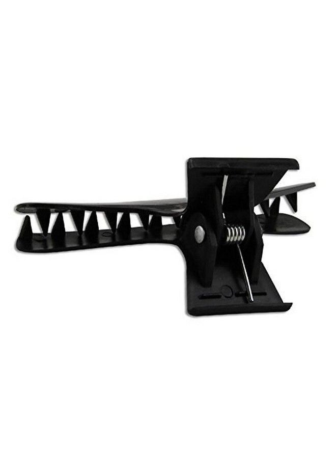 Happyupcity 12Pcs Black Hair Claw Clips Plastic Non Slip Butterfly Hair Clamps Hairdressers Hairdressing Hair Clip Hair Barrettes Grip Salon Section Clips Haircut Hair Styling Hair Accessory Fixed Hairstyle Tools  - Image 5