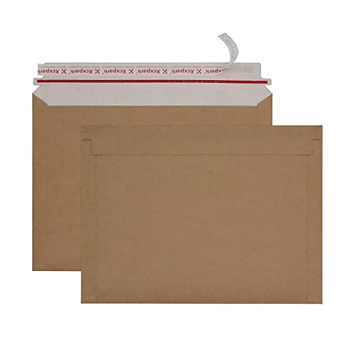 Xxcxpark 25 Pack Brown Kraft Rigid Mailers, 9.5x12.5 inches Self Seal Photo Document Mailers Premium Cardboard Keep Flat Envelopes for Photos, Pictures, Papers, Files, CD - Image 1