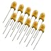 Tegg 4.7uF Tantalum Capacitor 10PCS 25V 2 Pin Dipped Tantalum Bead Capacitors Yellow - Image 2