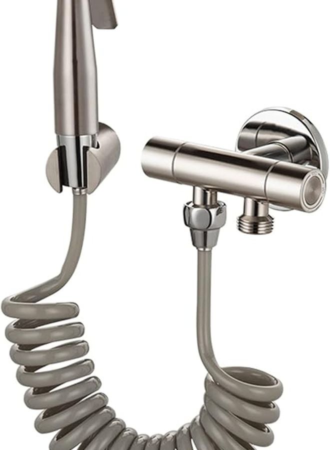 مرشة المرحاض المحمولة من الفولاذ المقاوم للصدأ مع خرطوم وقوس الحجم ب - Image 2