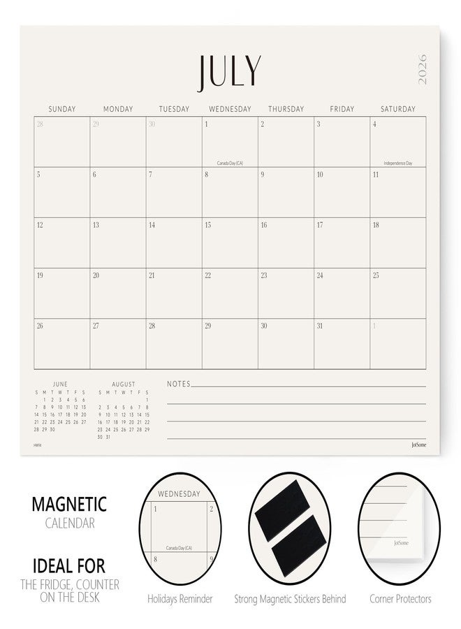 Jotsome Magnetic Calendar for Refrigerator 2026-2027, Monthly Fridge Calendar From Now to June 2027 14x10.5 inch, Easy Planning, Gift for the Holidays (Horizontal) - Image 3