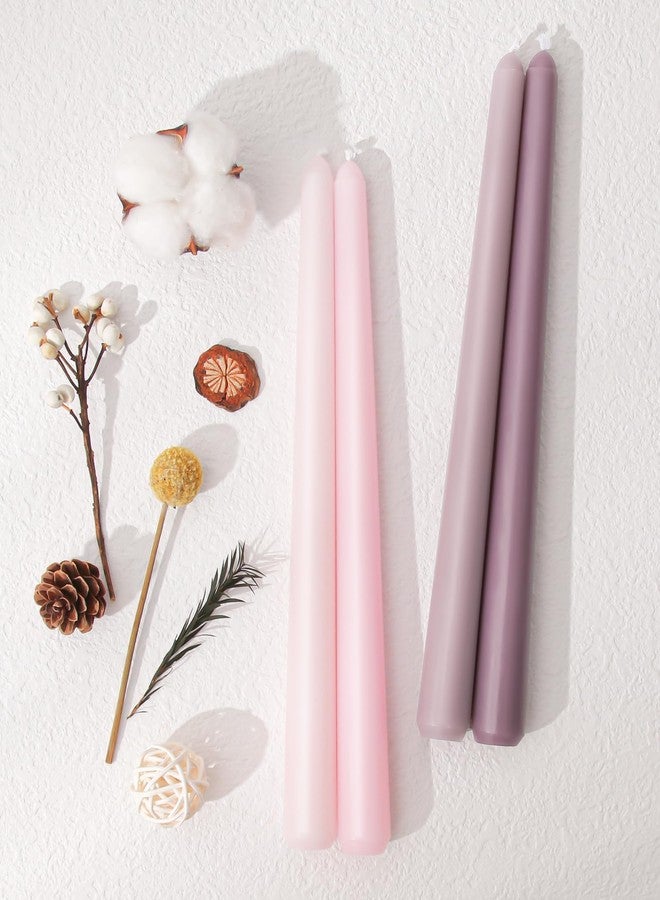 Viyffo Taper Candles 10 Inch Purple Set of 20 Unscented, Dripless, Smokeless Long Tall Tapered Candlesticks Wedding Home Decor Dinner Natural Color Series - Image 2