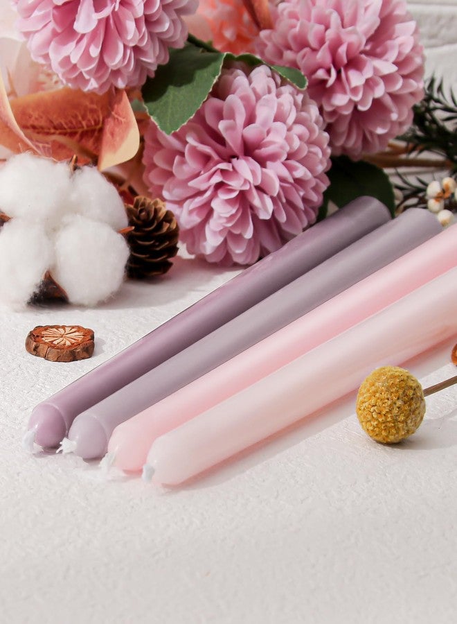 Viyffo Taper Candles 10 Inch Purple Set of 20 Unscented, Dripless, Smokeless Long Tall Tapered Candlesticks Wedding Home Decor Dinner Natural Color Series - Image 4