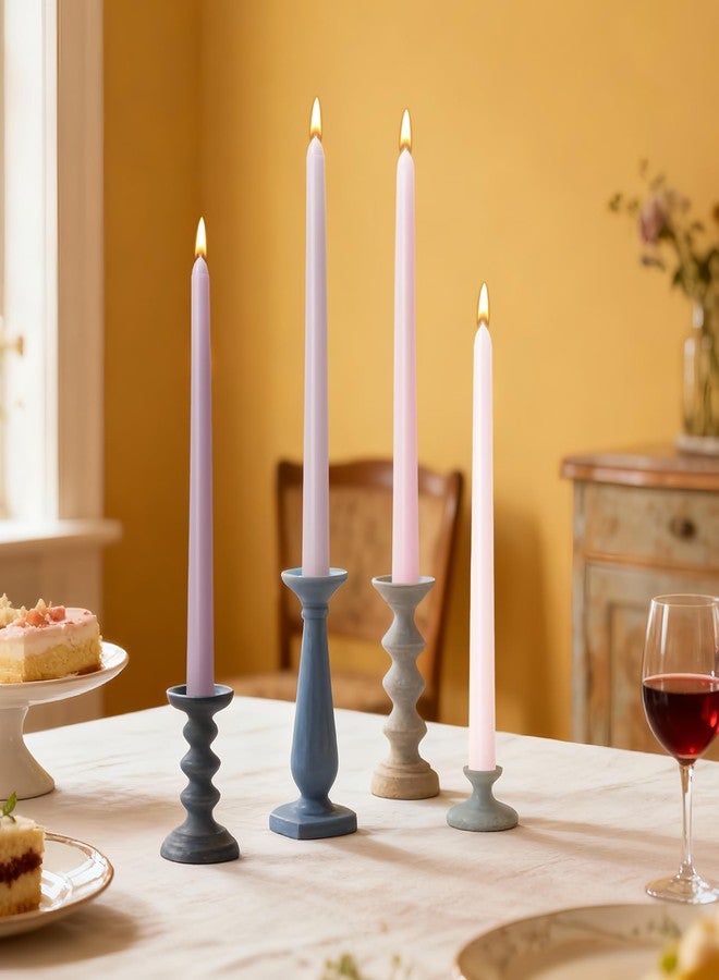 Viyffo Taper Candles 10 Inch Purple Set of 20 Unscented, Dripless, Smokeless Long Tall Tapered Candlesticks Wedding Home Decor Dinner Natural Color Series - Image 5