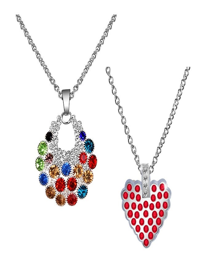 قلادة ميكادو الرائعة على شكل قلب أحمر للنساء والفتيات