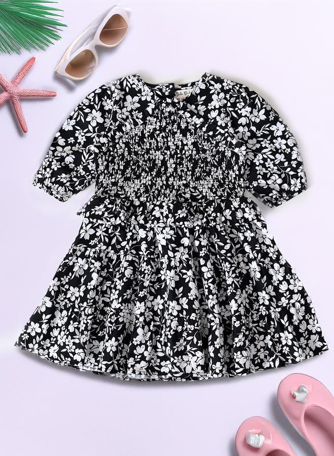 بيلا مودا فستان سموك بنقشة الزهور - Image 1