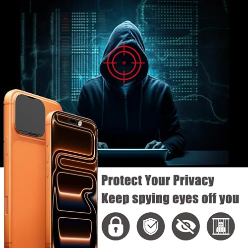 EYSOFT Privacy Cover Compatible for iPhone 17 Pro/iPhone 17 Pro Max with Front Camera Cover,Protect Your Privacy and Security But Not Affect Facial Recognition（2Pack）-Silver - Image 5