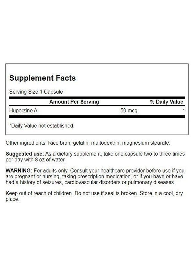 Swanson Huperzine A 50 mcg 60 Capsules - Image 2