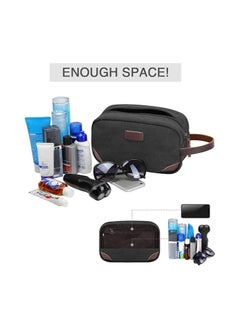 PRIMO PLUS Travel Toiletry Bag, Men's Travel Organizer Kit, Shaving Dopp Kit Bathroom Bag, Canvas Toiletry Organizer Bag, Canvas Cosmetic Organizer for Makeup, Shampoo, with Handle  - Image 2
